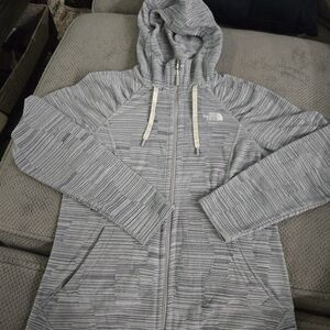 The North Face Light Gray Patterned Hoodie